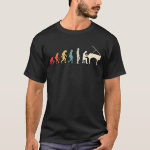 Retro Evolution Piano Pianist Klassische Musik T-Shirt