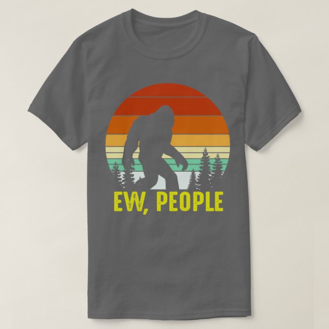 Retro Ew People Bigfoot Sasquatch Yeti T-Shirt (Design vorne)
