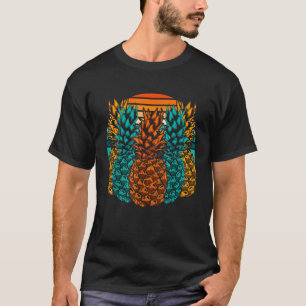 Retro Exotic Summer Fruit Lover Tropische Ananas T-Shirt