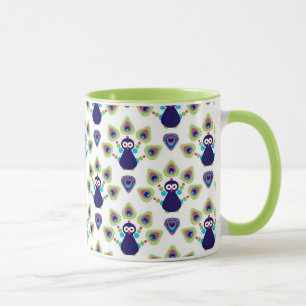 Retro exotischer Pfau Indiens Tasse