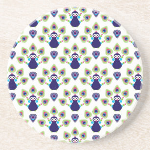 Retro exotischer Pfau Indiens Untersetzer