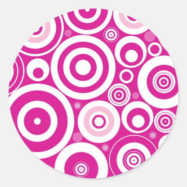 Retro-Explosion Runder Aufkleber (Vorderseite)