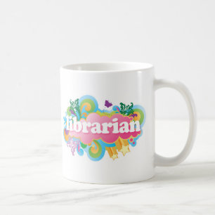 Retro Explosions-buntes Bibliothekar-Geschenk Kaffeetasse