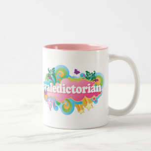 Retro Explosionvaledictorian-Abschluss-Geschenk Zweifarbige Tasse