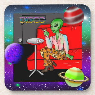 Retro Extraterrestrial in der Disco Lounge aus den Getränkeuntersetzer