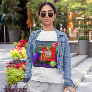 Retro Extraterrestrial in der Disco Lounge aus den T-Shirt