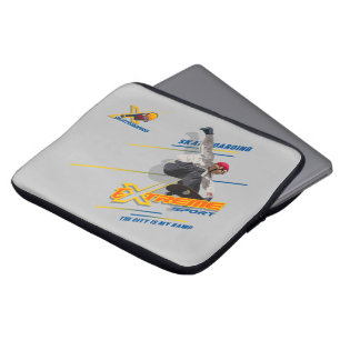 Retro Extremsport Skateboard   13" Laptop-Hülle Laptopschutzhülle