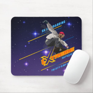 Retro Extremsport Skateboarder   Mauspad