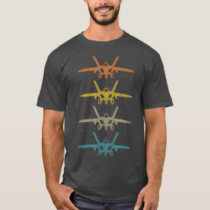 Retro F22 Raptor Kampfflugzeug Schaltschema Vintag T-Shirt