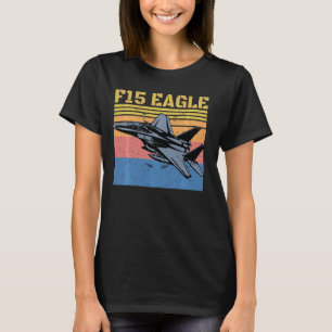 Retro F 15 Eagle Military Jet F15 Fighter Jet 4. T-Shirt