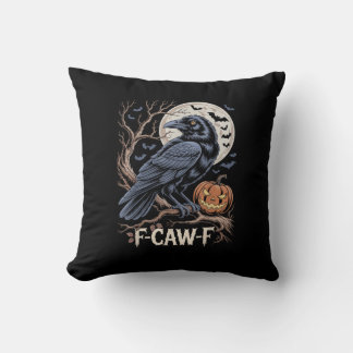 Retro F-Caw-F Bird Crow Funny Crow Bird Cawing Gru Kissen