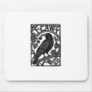 Retro F Caw F Krähe Lustiger Spruch Meme Design Mousepad