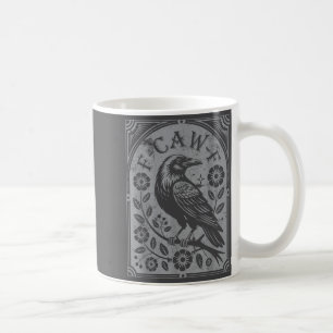 Retro F-caw-f Schwarze Krähen Blumen Kunst Lustige Kaffeetasse