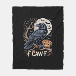 Retro F-Caw-F Vogel Krähe Lustige Krähe Vogel Kräc Fleecedecke
