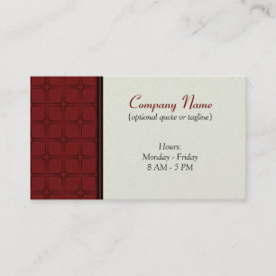 Retro Fab Business Card, Crimson Visitenkarte