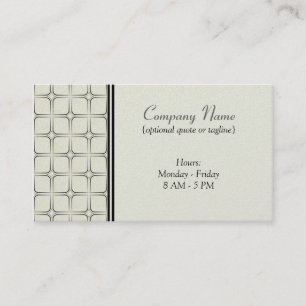 Retro Fab Business Card, Elfenbein Visitenkarte