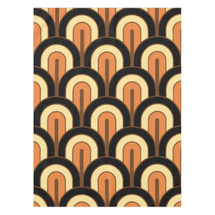 Retro-Fächer-Muster mit geometrischem Farbverlauf Tischdecke