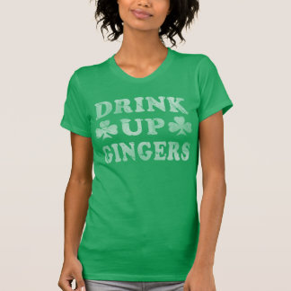 Retro Fade Drinks Up Gingers Funny T-Shirt
