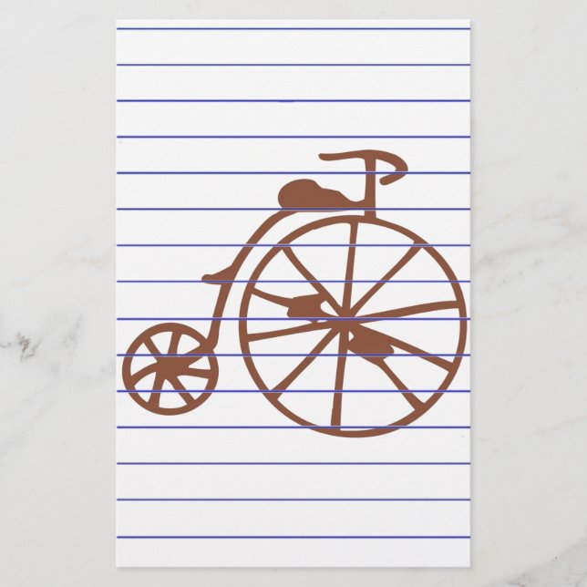 Retro Fahrrad Briefpapier (Vorderseite)