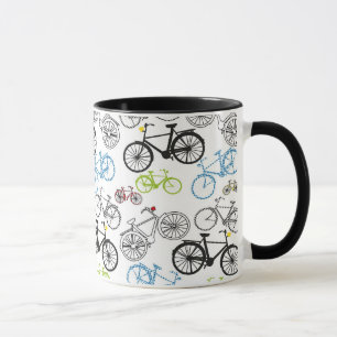 Retro Fahrrad-Fahrrad-Muster Tasse