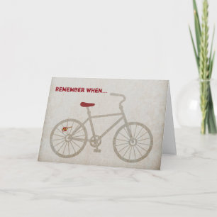 Retro-Fahrrad-Geburtstagskarte Karte