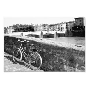 Retro Fahrrad in der Stadt von Florenz, Italien Fotodruck