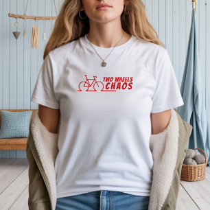 Retro-Fahrrad Mädchen Ironie rot T-Shirt