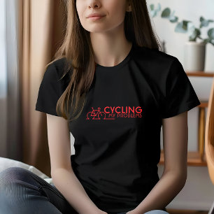 Retro-Fahrrad Mädchen Ironie schwarz rot Tri-Blend Shirt