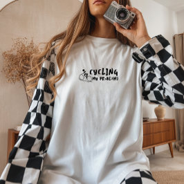 Retro-Fahrrad Mädchen Ironie schwarz Tri-Blend Shirt
