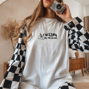 Retro-Fahrrad Mädchen Ironie schwarz Tri-Blend Shirt