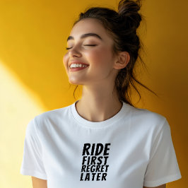 Retro-Fahrrad Mädchen Ironie schwarz Tri-Blend Shirt