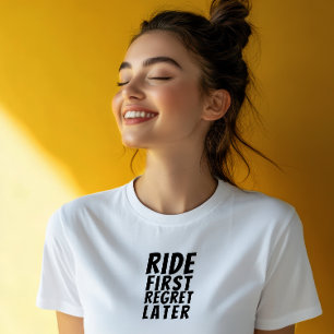 Retro-Fahrrad Mädchen Ironie schwarz Tri-Blend Shirt