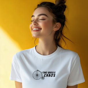 Retro-Fahrrad Mädchen Ironie schwarz Tri-Blend Shirt