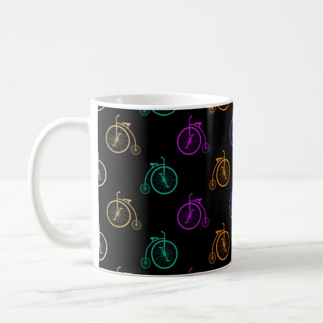 Retro-Fahrrad-Muster Kaffeetasse (Links)