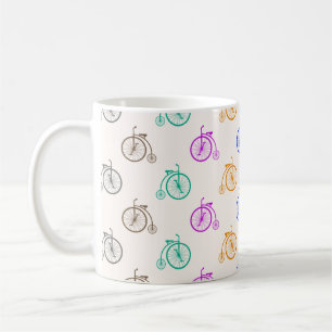 Retro-Fahrrad-Muster Kaffeetasse