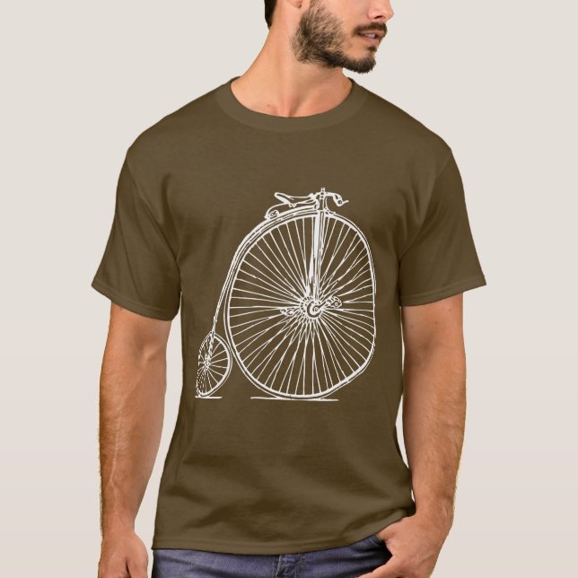 Retro Fahrrad T-Shirt (Vorderseite)