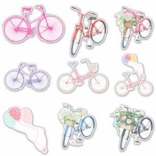 Retro-Fahrräder Aufkleber