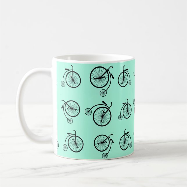 Retro-Fahrradmuster Kaffeetasse (Links)