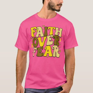 Retro Faith Over Feed Kindheit Krebs Bewusstsein 3 T-Shirt