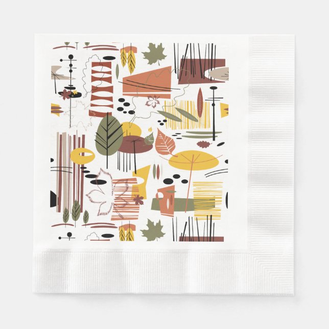 Retro Fall A Go Go Serviette (Vorderseite)