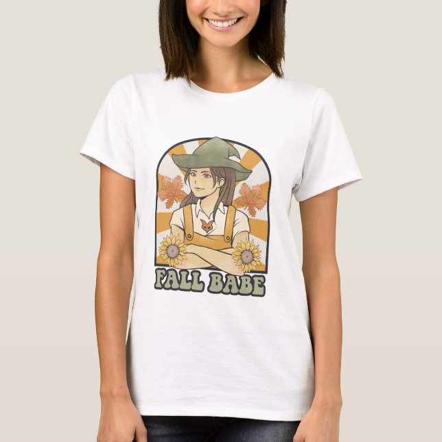 Retro Fall Babe - Fall T - Shirt (Vorderseite)