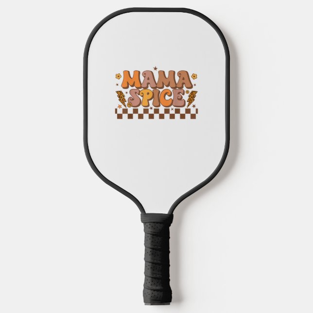 Retro Fall Pumpkin Herbst Erntedank Family Mama Pickleball Schläger (Vorderseite)
