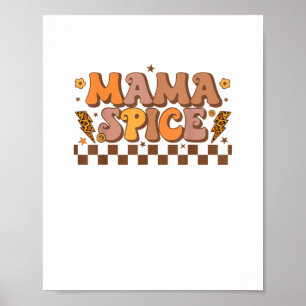 Retro Fall Pumpkin Herbst Erntedank Family Mama Poster