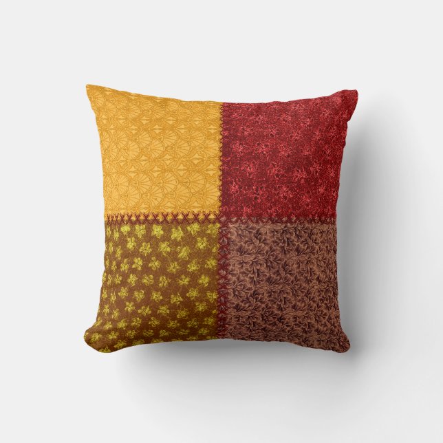 Retro Fall-Schrott-Patchwork-Kissen Kissen (Vorderseite)