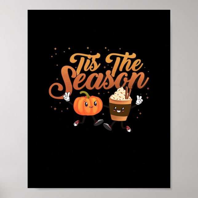 Retro Fall Tis The Season Poster (Vorne)