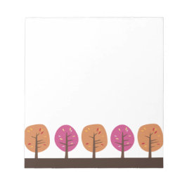 Retro Fall Trees Notizblock