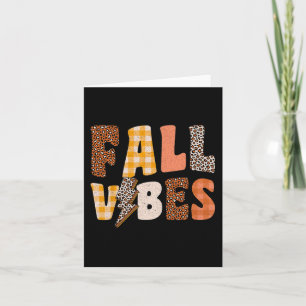 Retro Fall Vibes Herbstsaison Karte