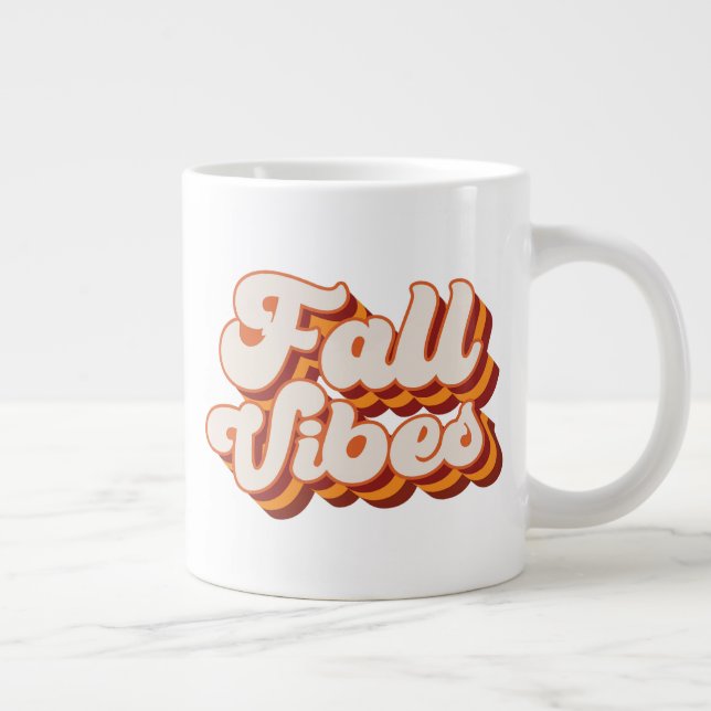 Retro Fall Vibes Jumbo-Tasse (Rechts)