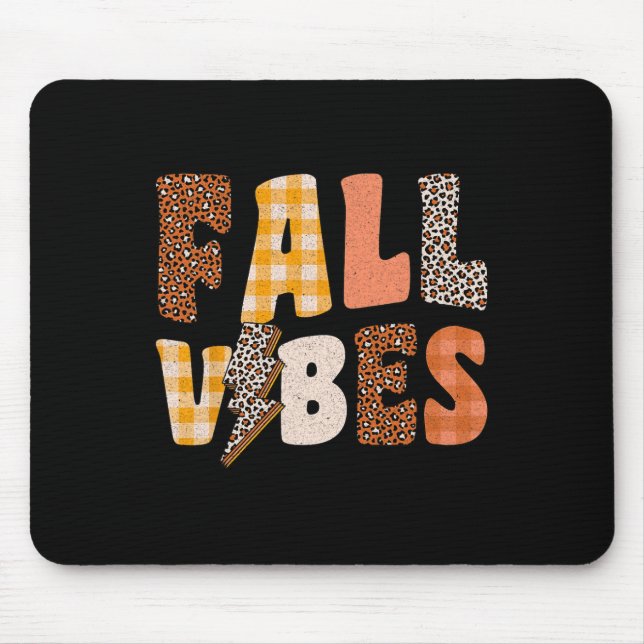 Retro Fall Vibes Mousepad (Vorne)