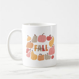 Retro Fall Vibes Tasse mit Niedlichen farbigen Pum